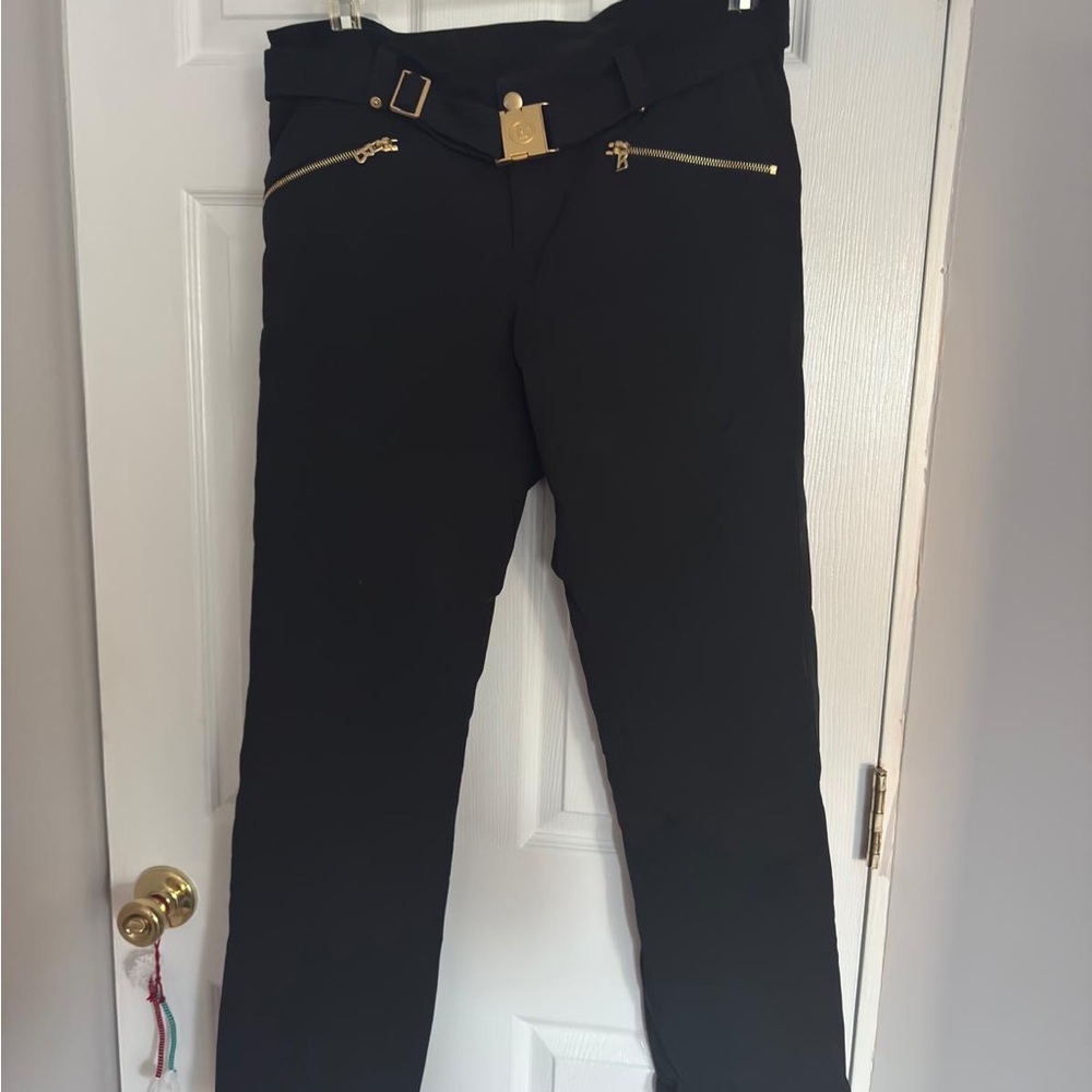 Bogner Black Pants with Gold Details